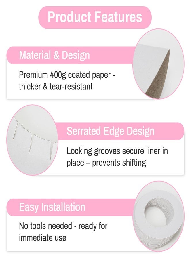 RAQEHO Wax Collars for Wax Pot - 50PCS Disposable Coated Paper Protective Clean Collar for 14oz Wax Warmer Melting Pot for Hair Removal Women Wax Bath Accessories Esthetician Professional Supplies - Image 3